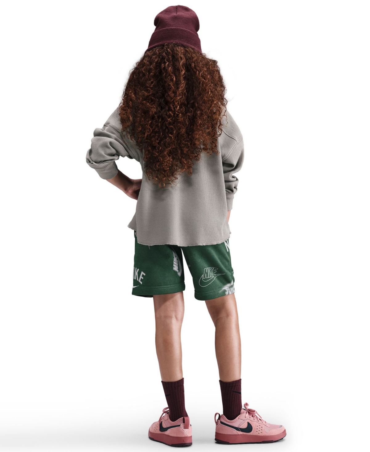 Nike Kids 7-20 Sportswear Club French Terry Shorts In Green