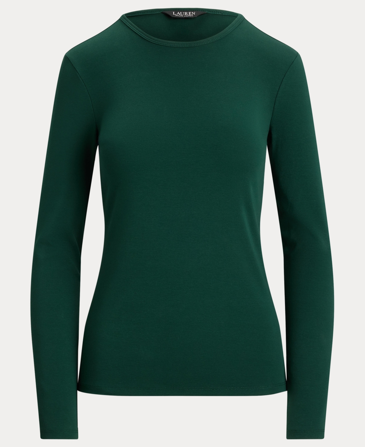 Ralph Lauren Stretch Cotton Long-sleeve Tee In Green