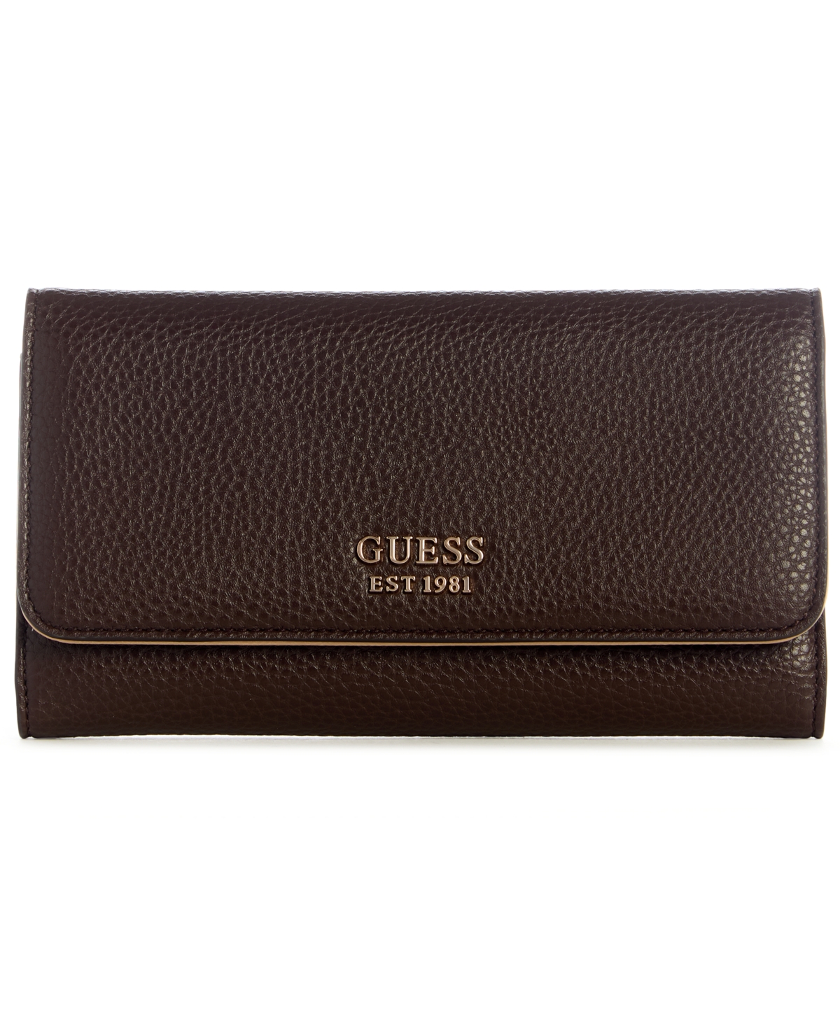 Guess Lyndi Slim Clutch In Brown