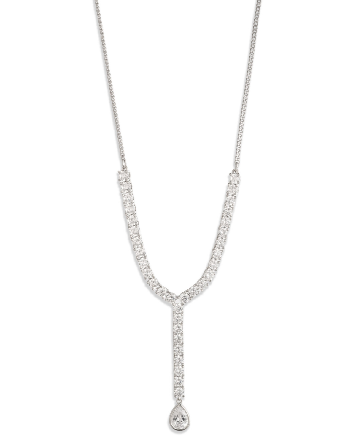 Givenchy Glass Stone Extender Y Necklace In Metallic