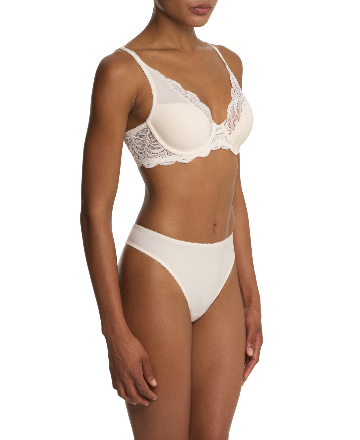 Natori Persuasion Convertible Plunge T-shirt Bra Ivory In White