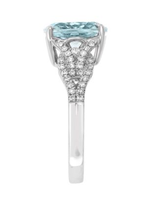 Aquamarine (3-1/2 ct. t.w.) & Diamond (1/3 ct. t.w.) in 14k Gold