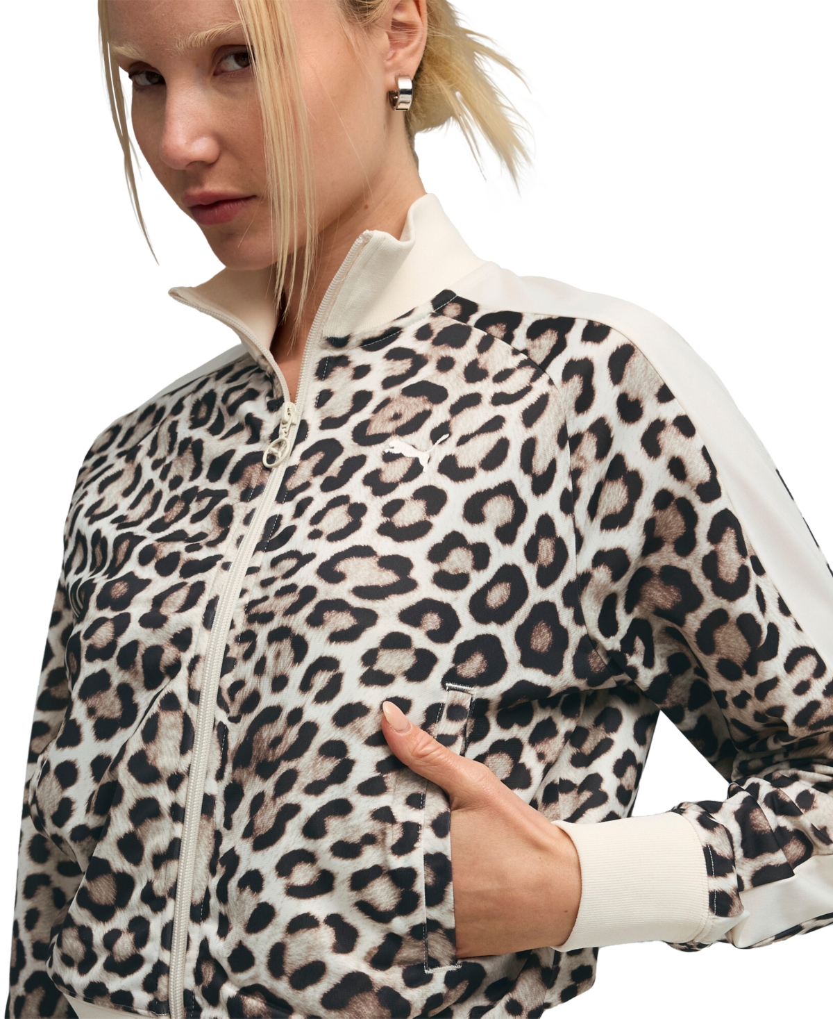 Puma T7 Leo Luxe Women's All-over Print Short Track Jacket In Multi