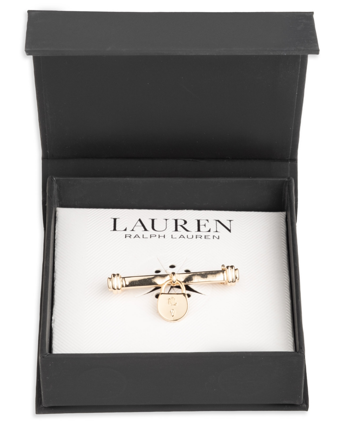 Lauren Ralph Lauren Gold-Tone Polished Padlock Pin