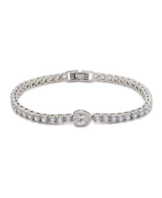 Foldover Crystal Cubic Zirconia Flex Bracelet
