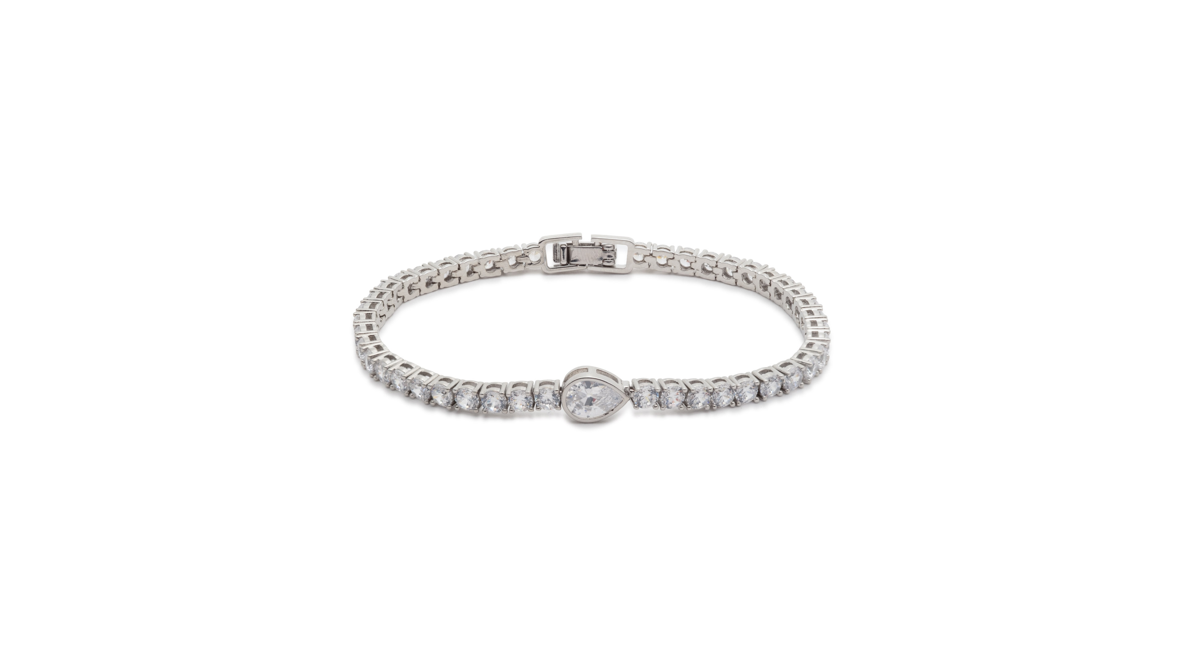 Givenchy Foldover Crystal Cubic Zirconia Flex Bracelet