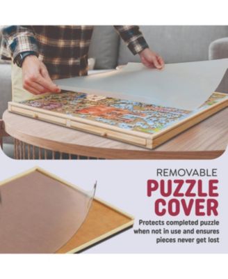 Wooden Puzzle Table – Portable Jigsaw Organizer