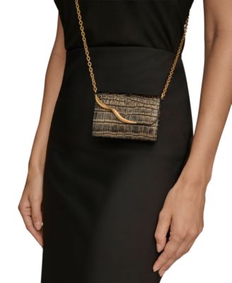 Women's Malverne Metallic Croco String Wallet