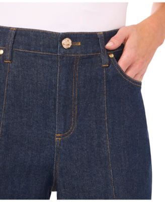 Women's Front Seam High-Waist Flare Jeans