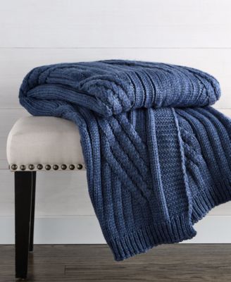 Sweater-Knit Throw, 50" x 60", Macy's Exclusive