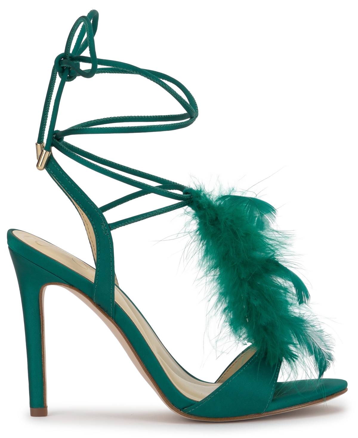 Jessica Simpson Women's Jenzin Feather Wrap Dress Sandals In Green