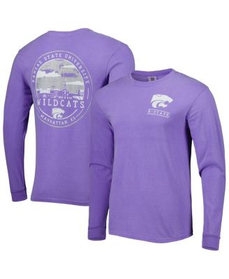 Image One - Men's Purple Kansas State Wildcats Circle Campus Scene Long Sleeve T-Shirt