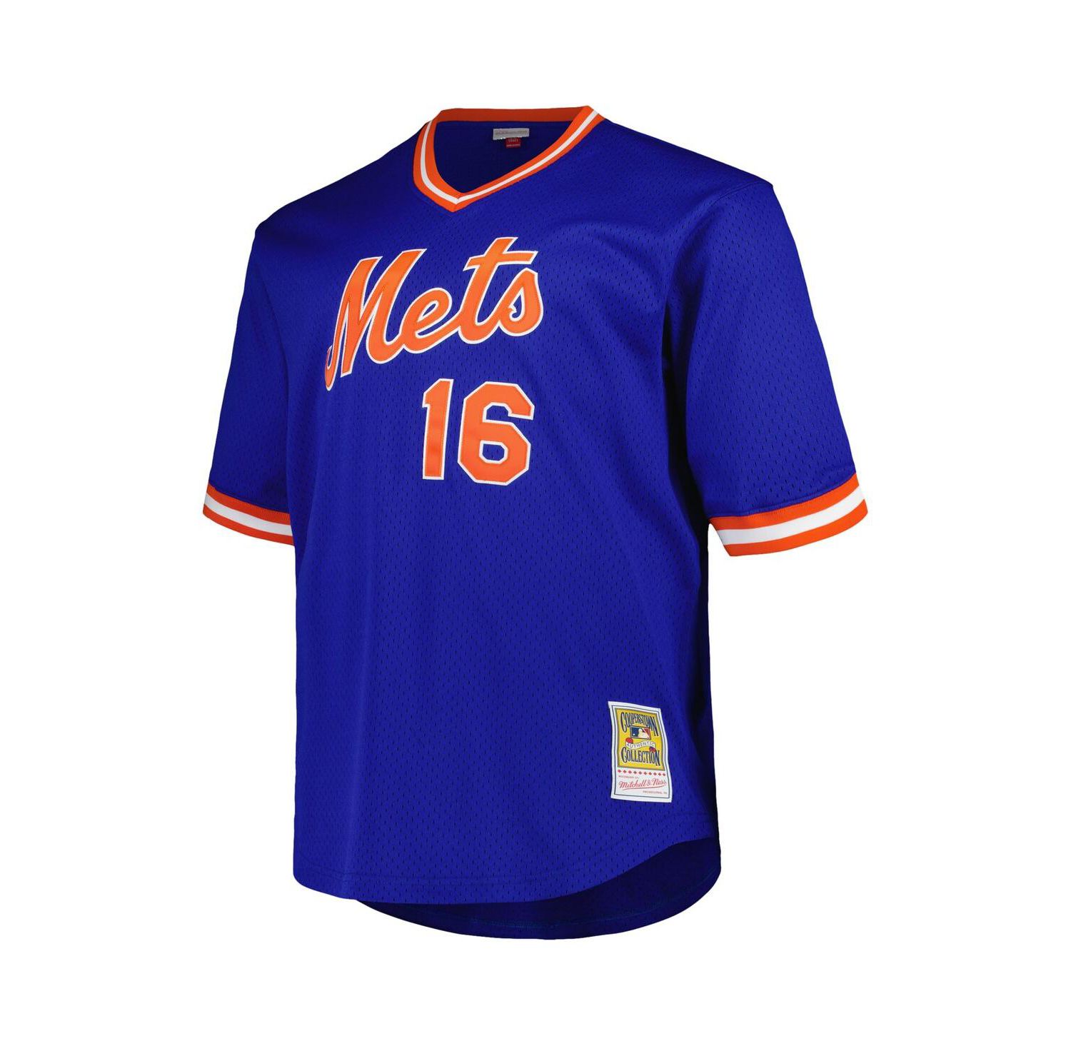 Men's Profile Dwight Gooden Royal New York Mets Big & Tall Cooperstown Collection Mesh Batting Practice Jersey