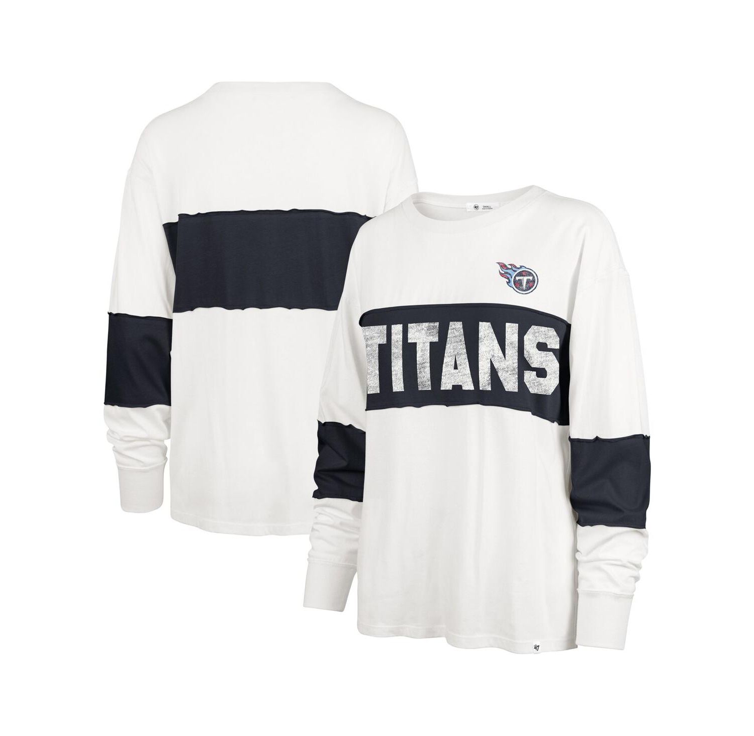 Women's Cream Tennessee Titans Clubhouse Pride Taylor Long Sleeve T-Shirt