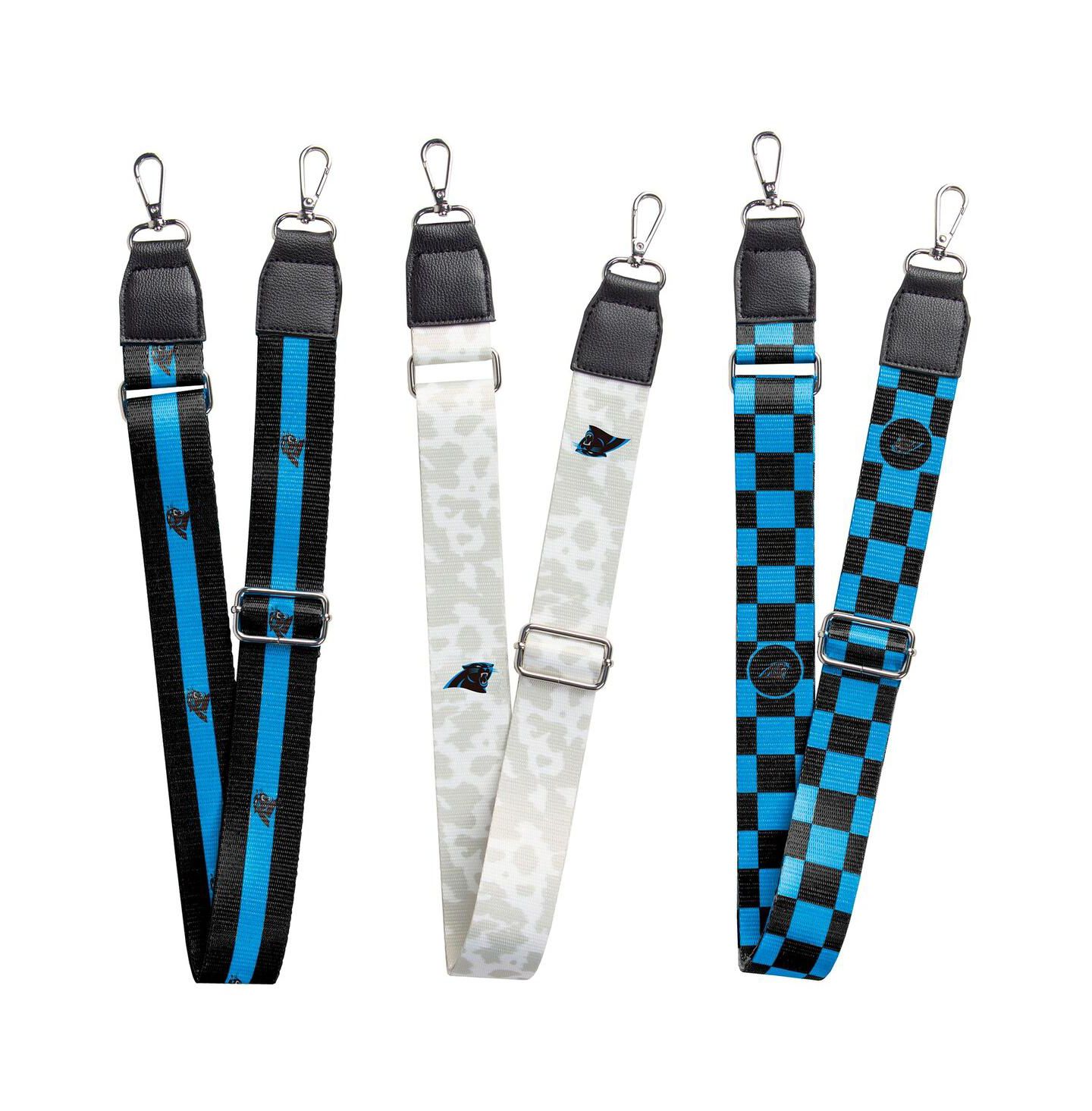 Женские сумки Logo Brands 3-Pack Carolina Panthers Bag Strap Set — фото 1