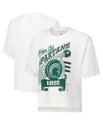 Pressbox - Women's White Michigan State Spartans Rock Roll Slub&nbsp;T-Shirt