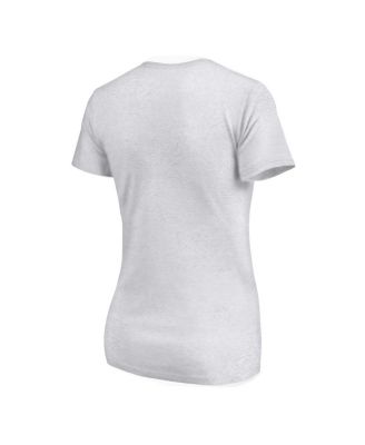 Women's Heather Gray Alabama Crimson Tide Checkered Team Name Wavy Tri-Blend T-Shirt