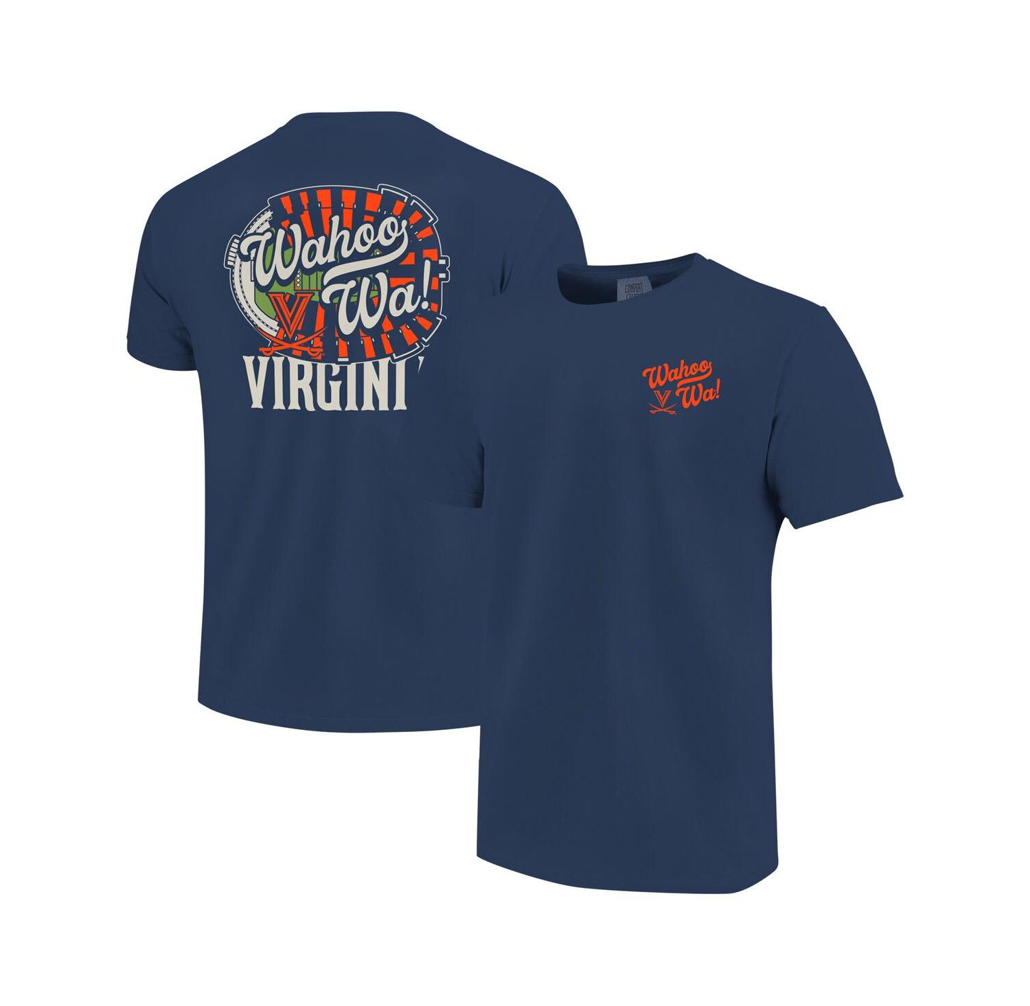 Big Boys and Girls Navy Virginia Cavaliers Hyperlocal Comfort Colors T-Shirt