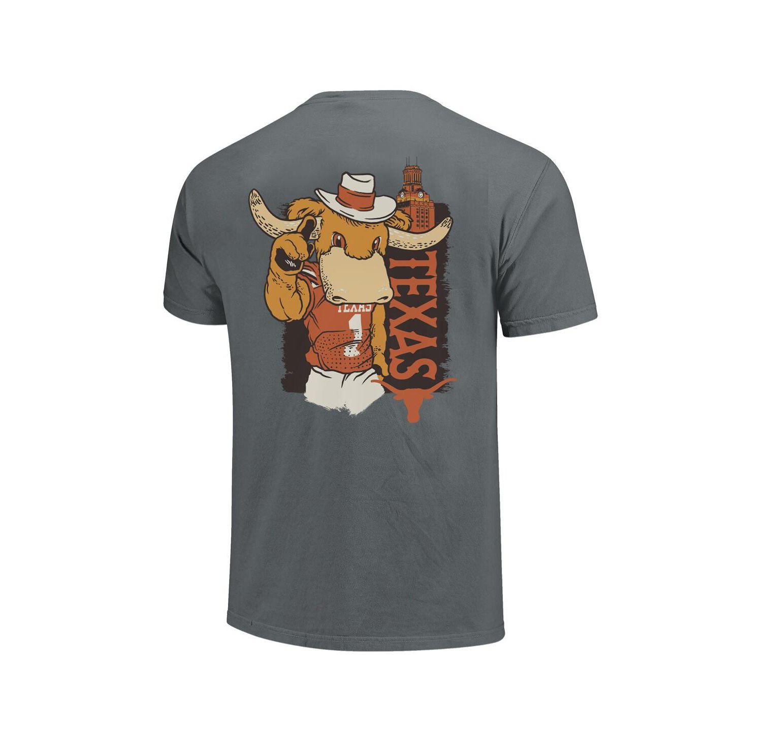 Men's and Women's Gray Texas Longhorns Hyper Local House Mascot Built T-Shirt