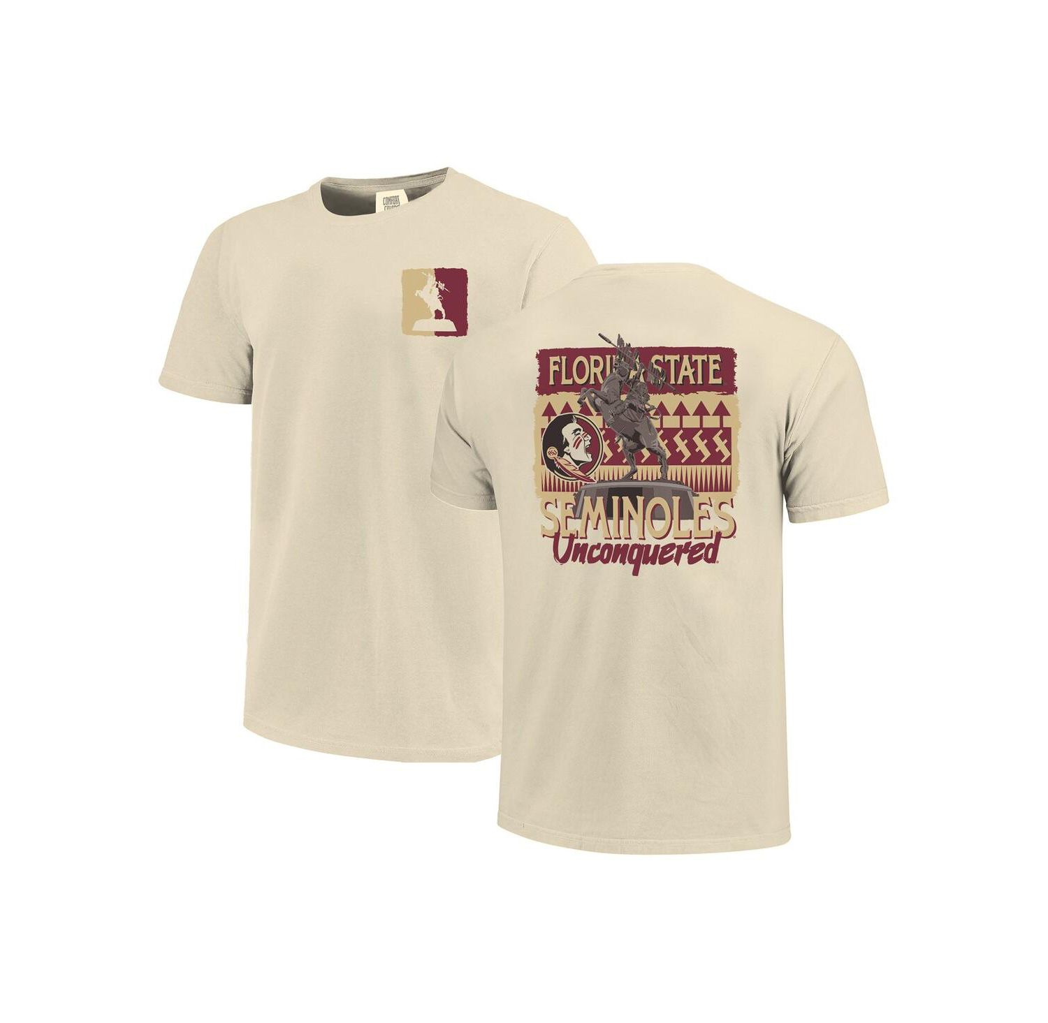 Men's and Women's Natural Florida State Seminoles Hyper Local Statue T-Shirt