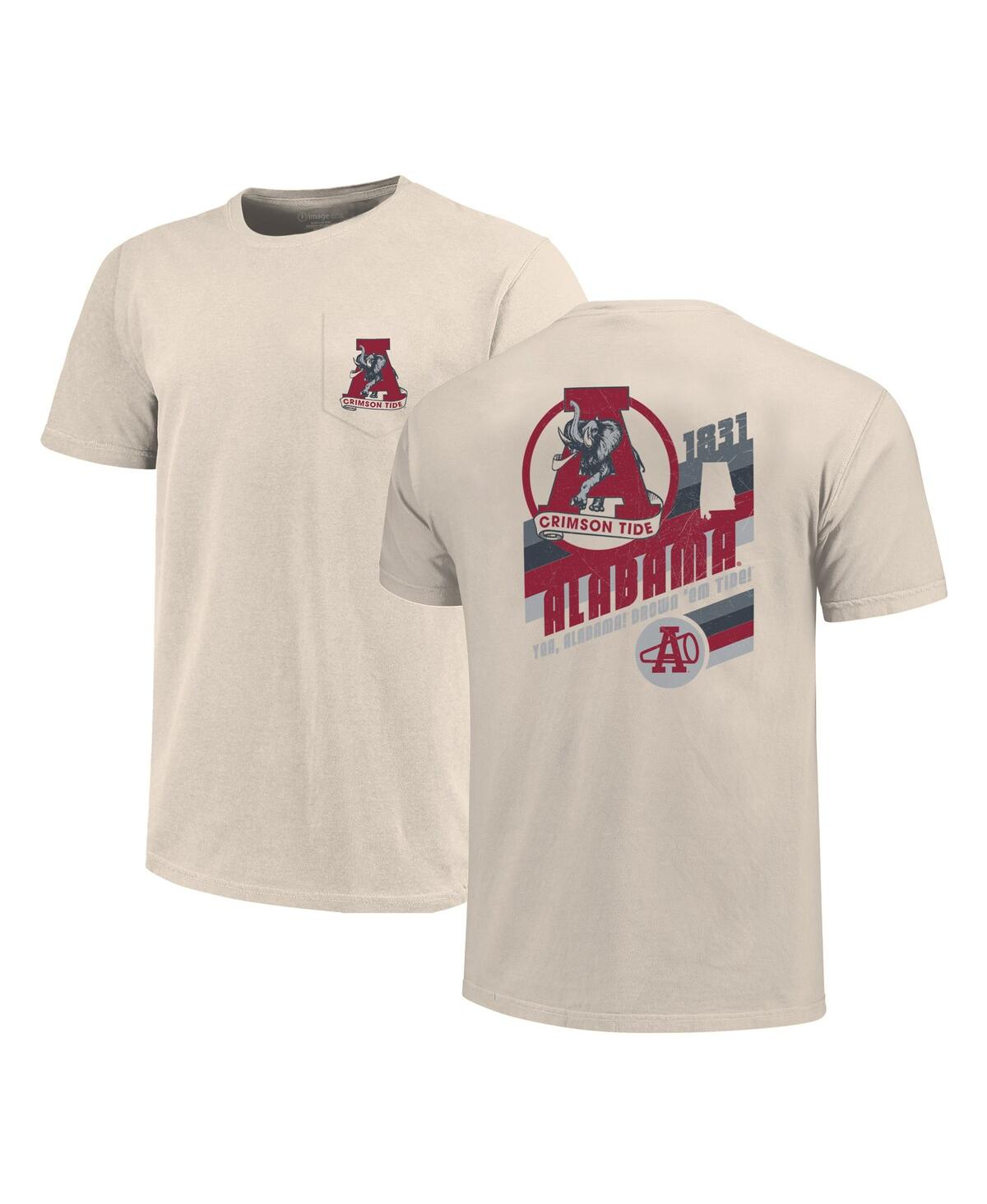 Image One Men's Natural Alabama Crimson Tide Big Tall Vault Vintage Logo Core T-shirt In Brown