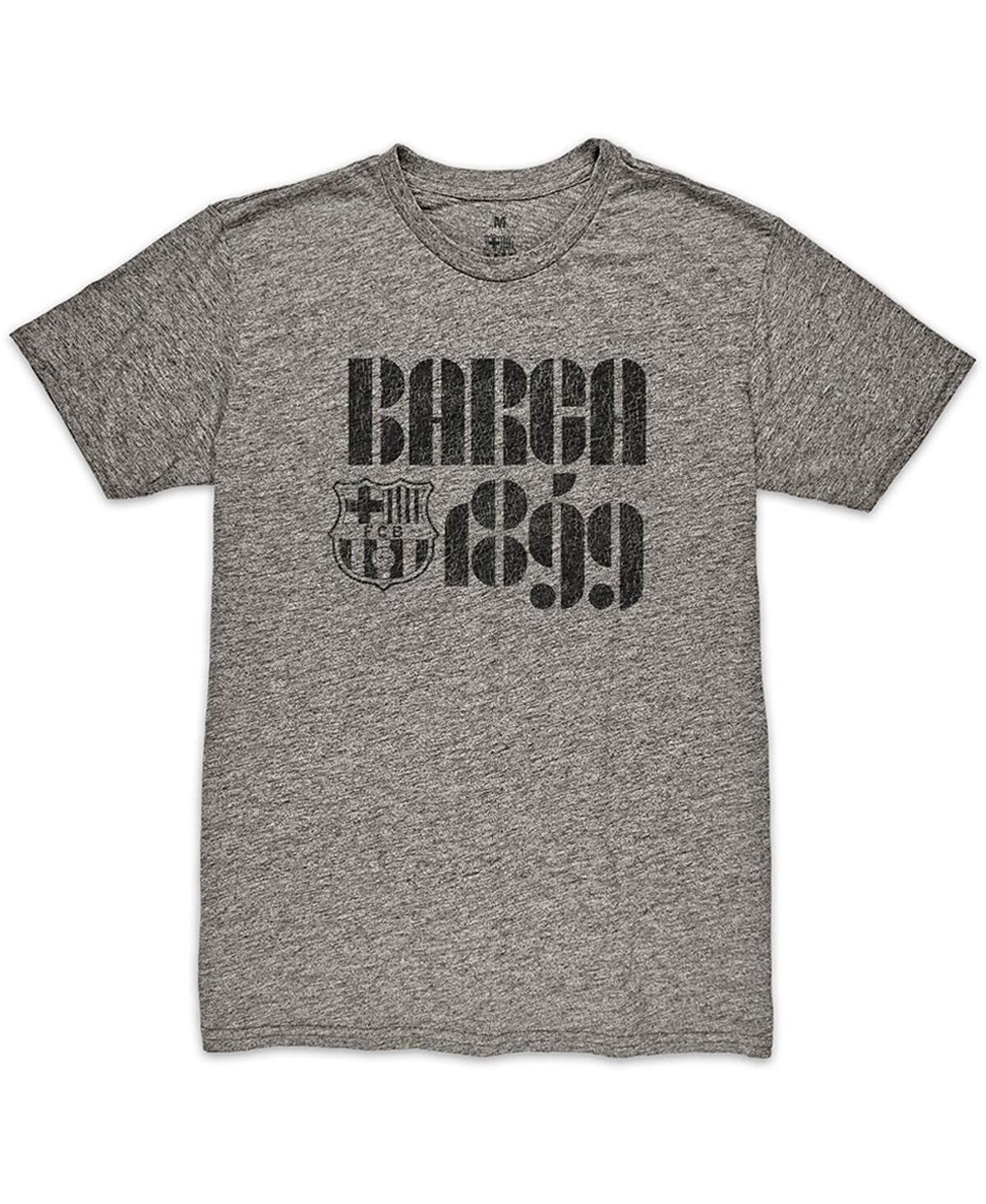 1863fc Men's Heather Gray Barcelona Retro Vibes Twisted Tri-blend Slub T-shirt In Gray
