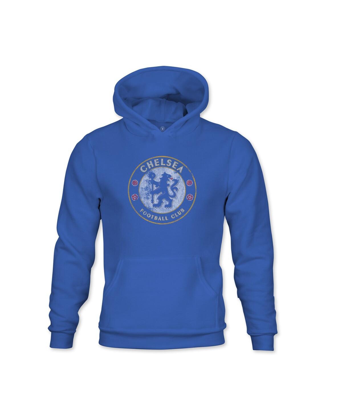 1863fc Big Boys And Girls Blue Chelsea Color Badge Fleece Pullover Hoodie In Blue