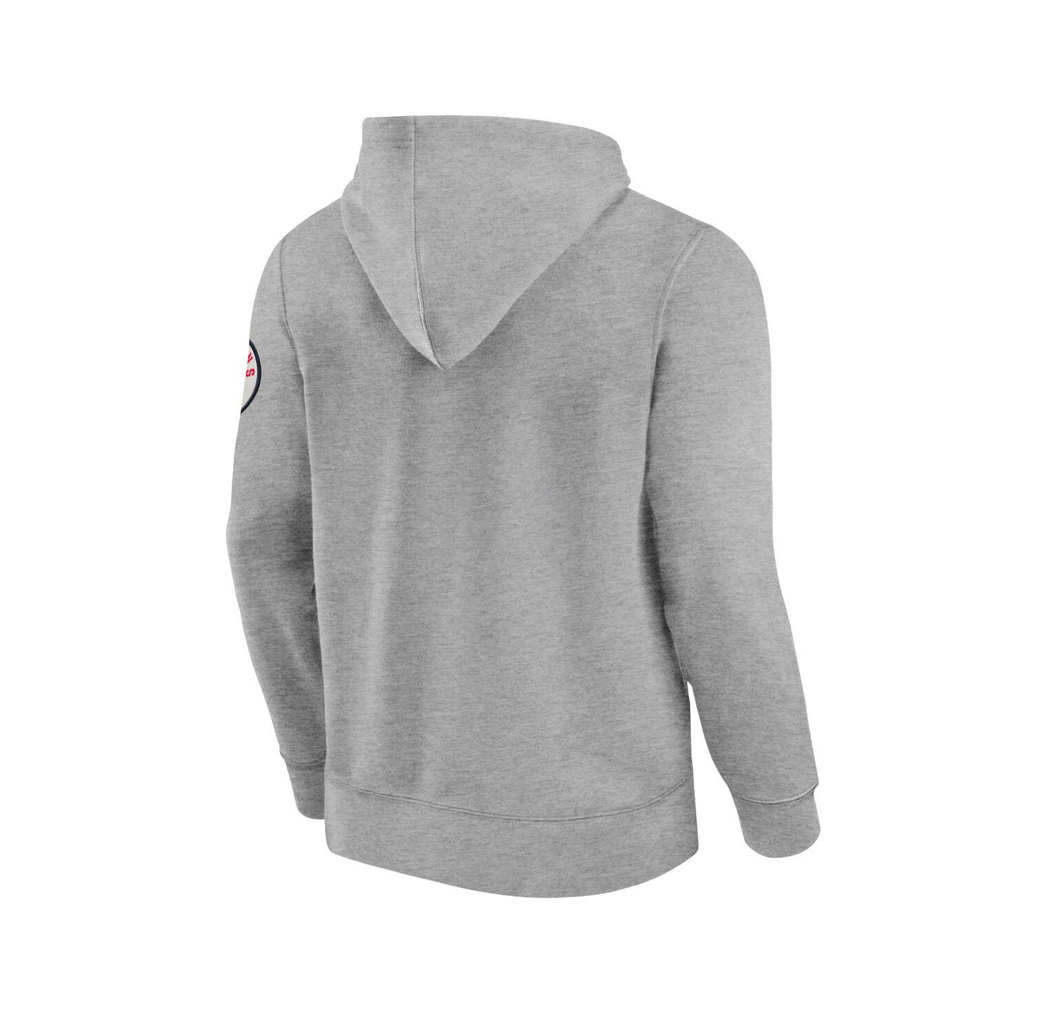 Men's Heather Gray Houston Texans Label Maker Pullover Hoodie
