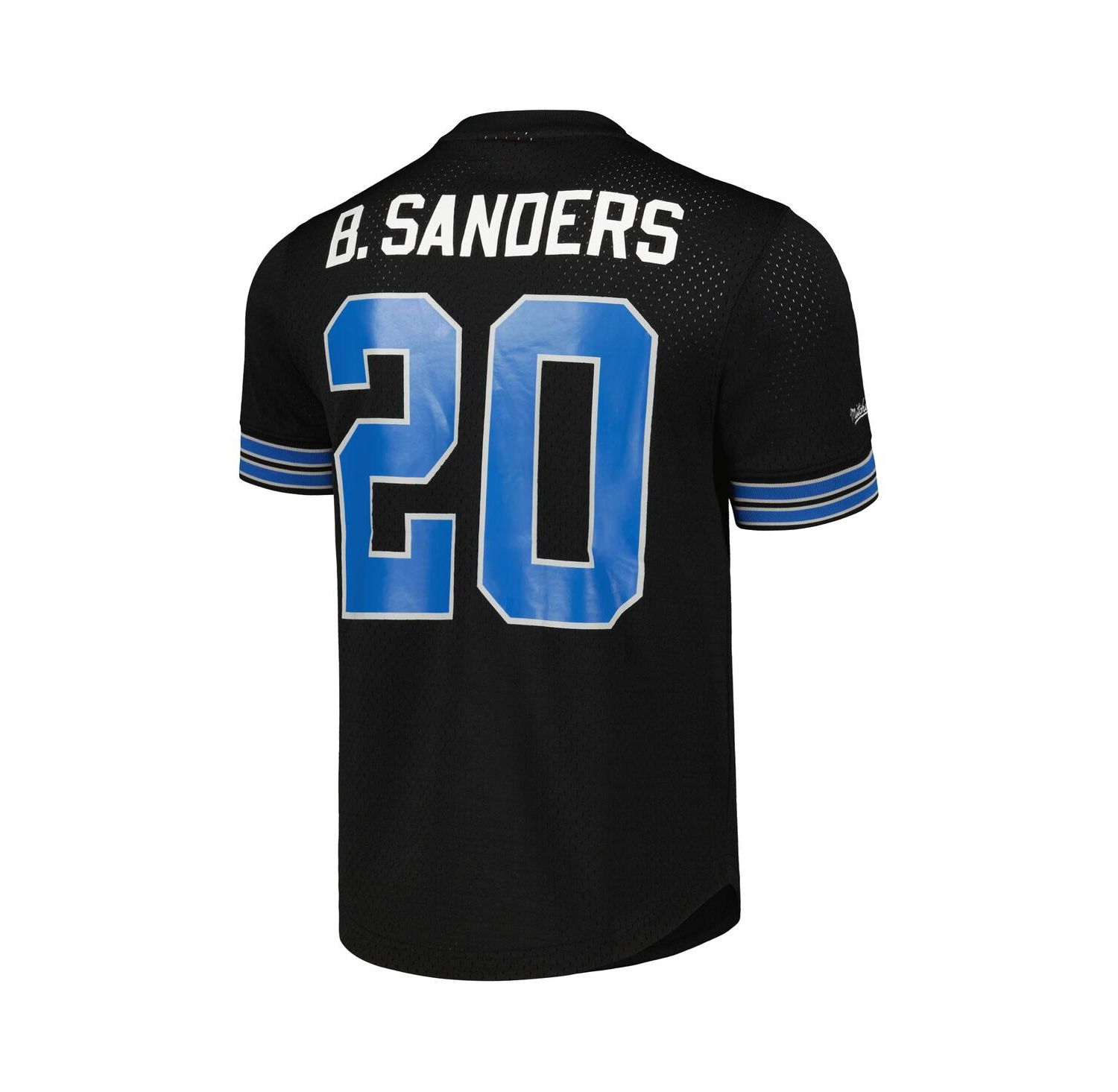 Men's Barry Sanders Black Detroit Lions Big & Tall Mesh Player Name & Number Shirt