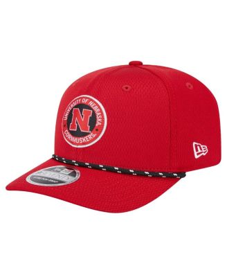 Men's Scarlet Nebraska Huskers COOLERA 9SEVENTY Rope Stretch-Snap Hat