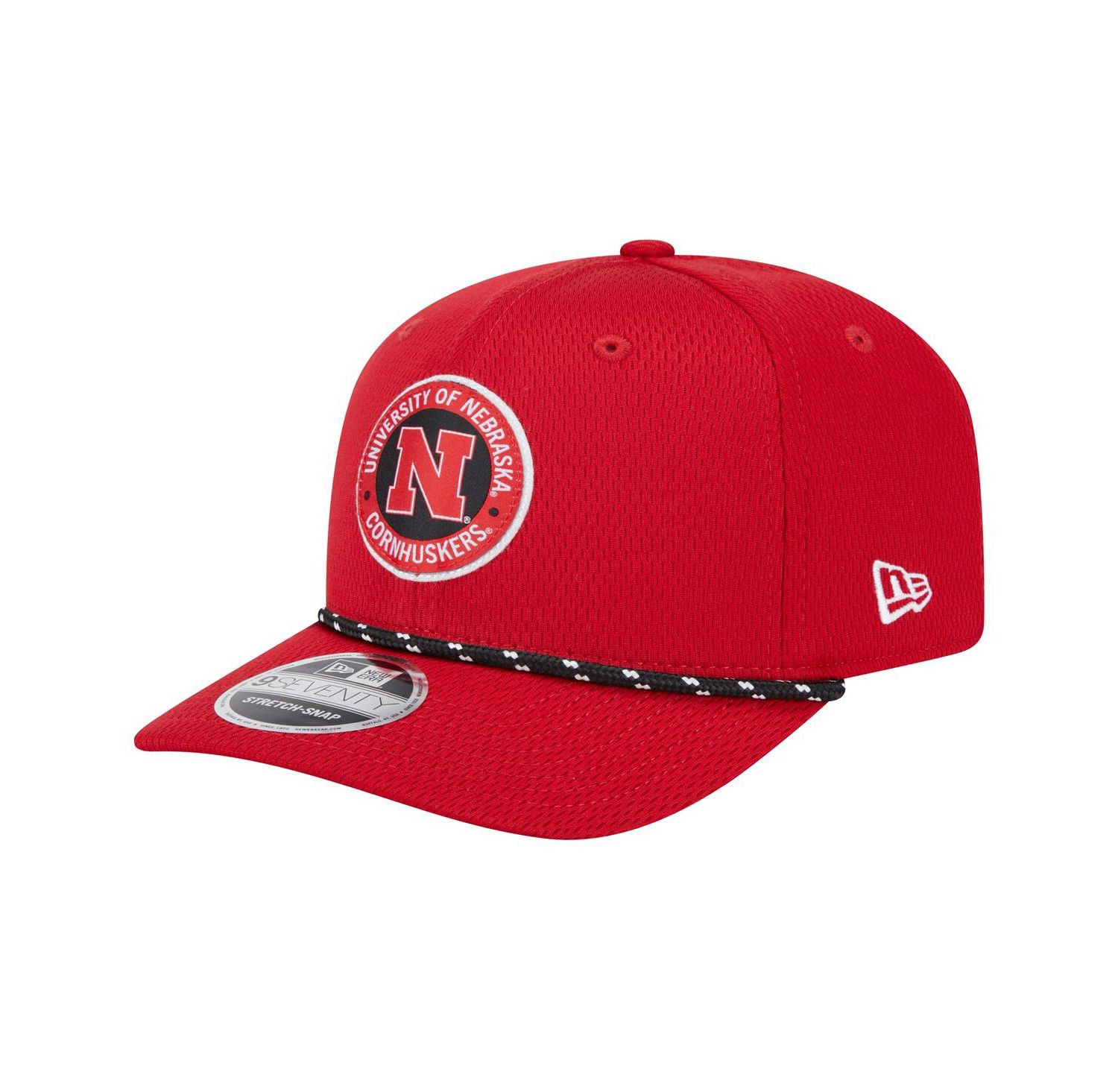 Men's Scarlet Nebraska Huskers COOLERA 9SEVENTY Rope Stretch-Snap Hat