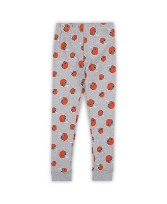 Preschool 2-Piece Heather Gray Cleveland Browns Long Sleeve T-Shirt and Pants Sleep Set