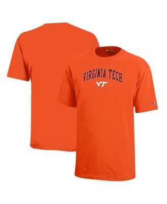 Champion - Big Boys and Girls Orange Virginia Tech Hokies Arch Over Logo T-Shirt
