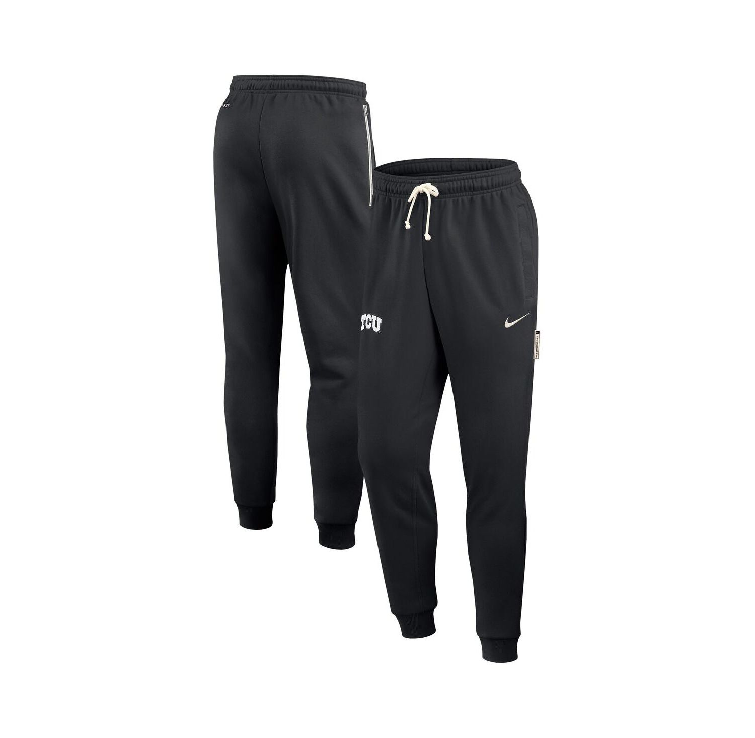 Men's Black TCU Horned Frogs 2025 Sideline Standard Issue Dri-FIT Taper Sweatpants