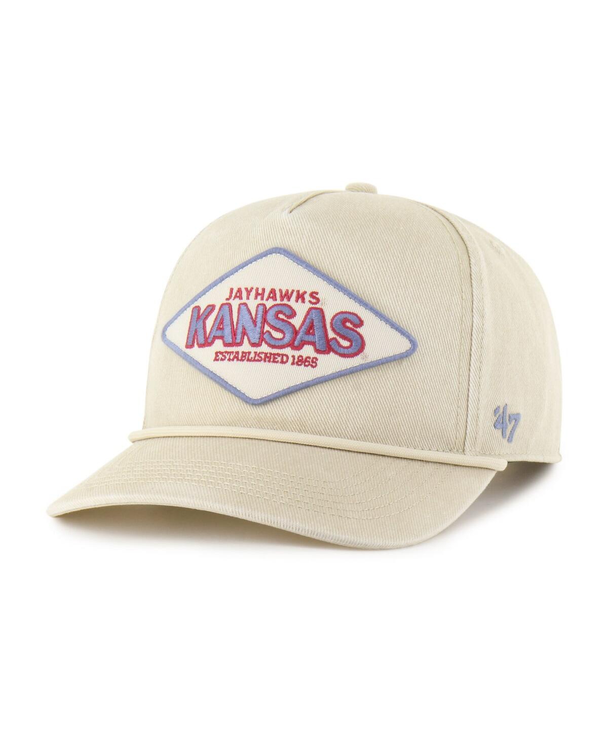47 Brand Men's And Women's Cream Kansas Jayhawks Outdoorsmen Cairn Hitch Adjustable Hat In Neutral
