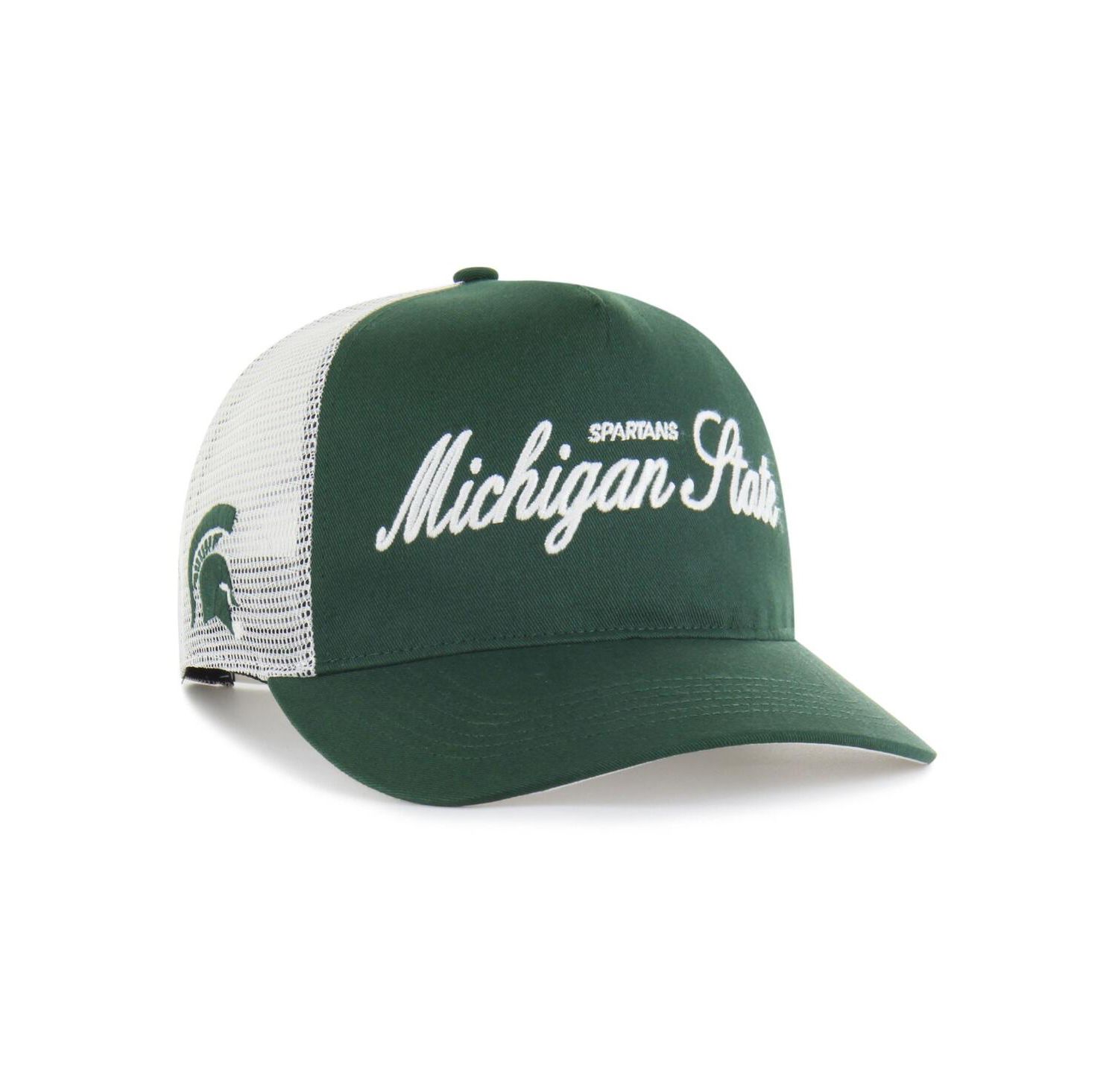 Men's and Women's Dark Green Michigan State Spartans Contemporary Basics Foundation Trucker Hitch Adjustable Hat