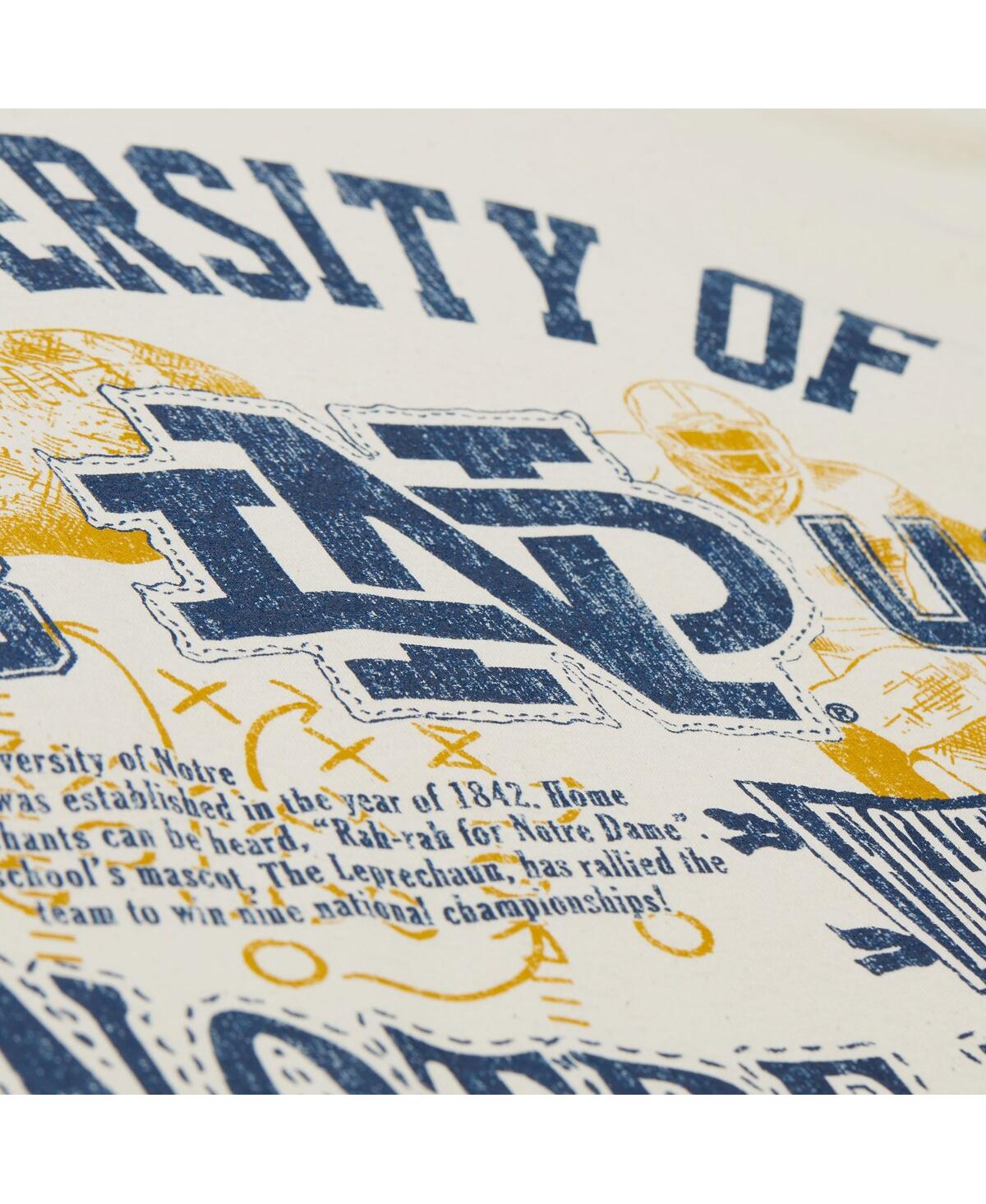 Mitchell & Ness Men's Cream Notre Dame Fighting Irish Heritage Scholar T-shirt In Neutral