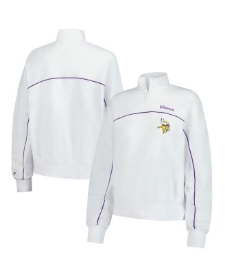 New Era - Women's White Minnesota Vikings Functional Fandom Quarter-Zip Sweatshirt
