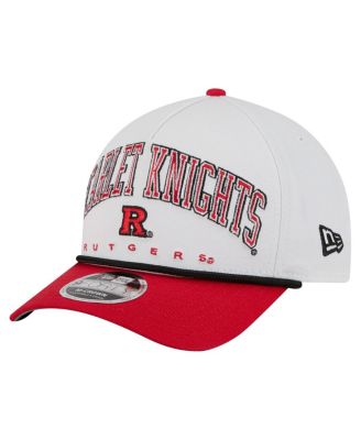 New Era - Men's White/Scarlet Rutgers Scarlet Knights Arch Two-Tone Rope 9FORTY A-Frame M-Crown Adjustable Hat