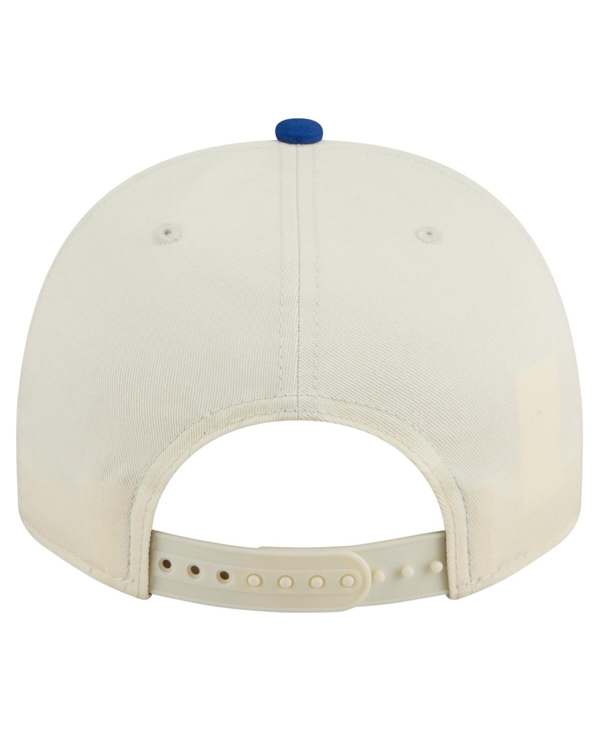 New Era Men's Cream/royal Boise State Broncos Vintage Chainstitch 9fifty A-frame Snapback Hat In Blue