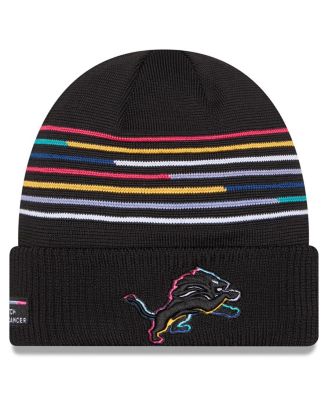 New Era - Men's Black Detroit Lions 2025 NFL Crucial Catch Cuffed Knit Hat