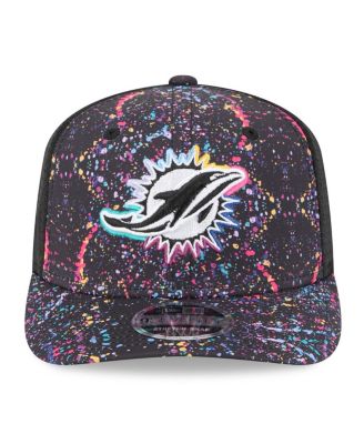 Men's Black Miami Dolphins 2025 NFL Crucial Catch 9SEVENTY Adjustable Hat