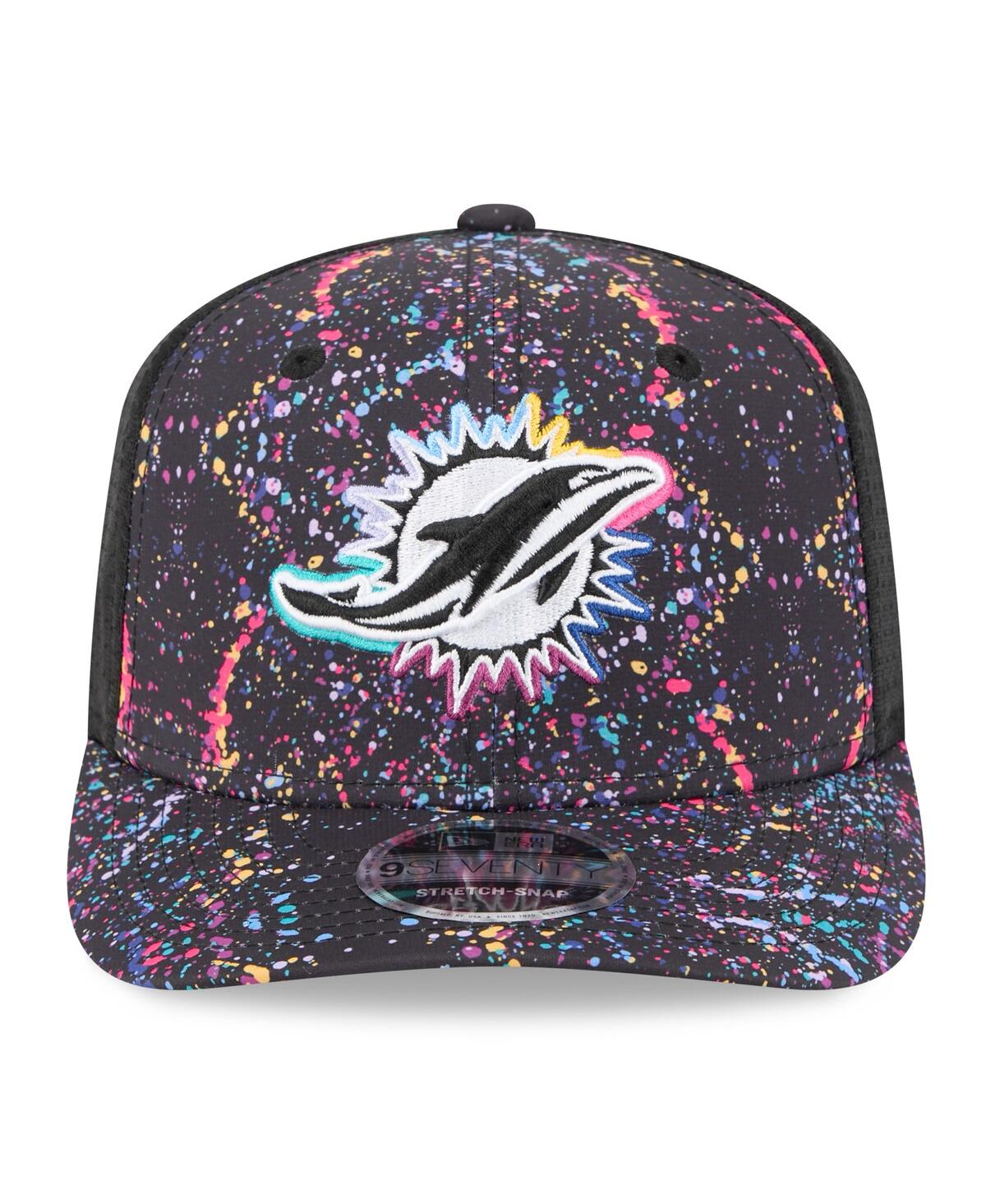 New Era Men's Black Miami Dolphins 2025 Nfl Crucial Catch 9seventy Adjustable Hat In Black