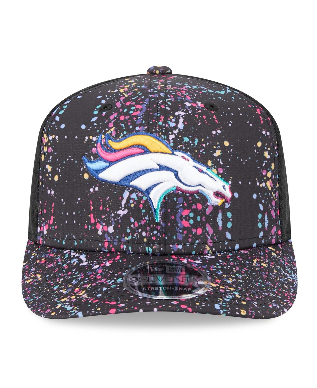 New Era Men's Black Denver Broncos 2025 Nfl Crucial Catch 9seventy Adjustable Hat In Black