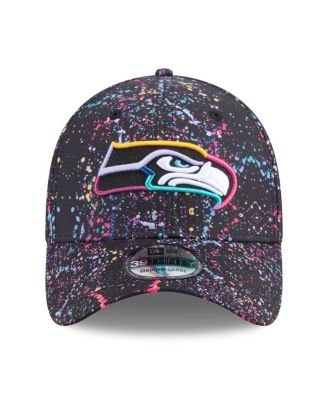 Men's Black Seattle Seahawks 2025 NFL Crucial Catch 39THIRTY Flex Hat