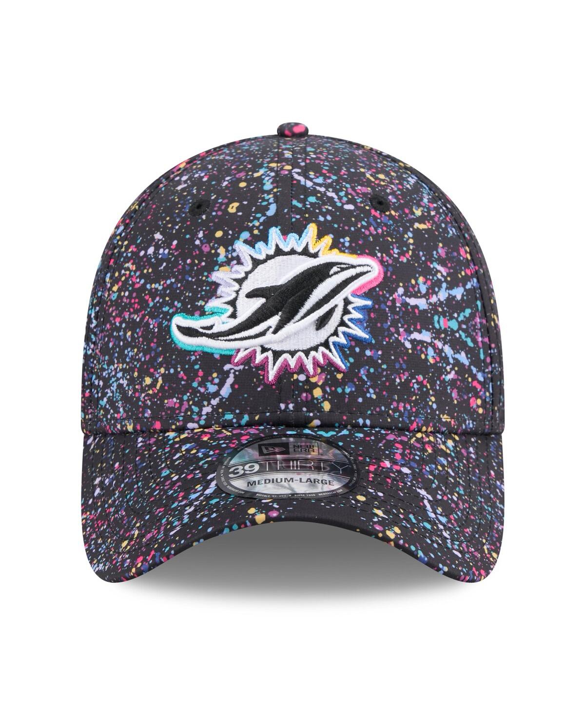 New Era Men's Black Miami Dolphins 2025 Nfl Crucial Catch 39thirty Flex Hat In Black
