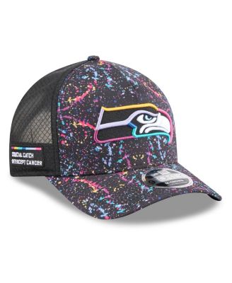 New Era - Big Boys and Girls Black Seattle Seahawks 2025 NFL Crucial Catch 9FORTY Adjustable Hat