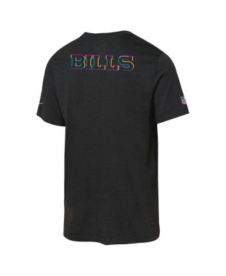 Big Boys and Girls Black Buffalo Bills 2025 NFL Crucial Catch Tri-Blend Dri-FIT T-Shirt