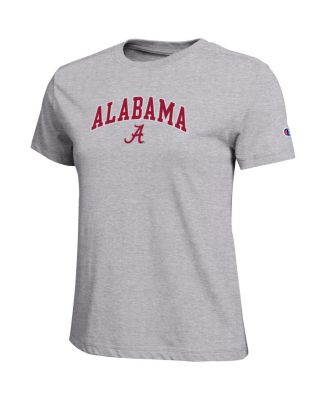 Women's Gray Alabama Crimson Tide Arched Over Logo T-Shirt