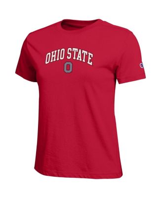 Women's Scarlet Ohio State Buckeyes Arched Over Logo T-Shirt